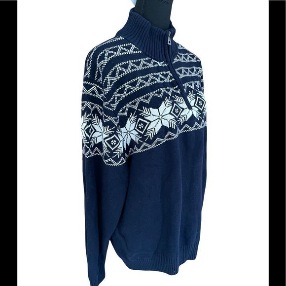 New with tags Original Weatherproof Vintage Fair Isle 1/4 zip front sweater, XL - Picture 6 of 8